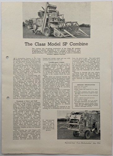 Vintage claas model combine - vintage,