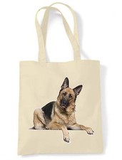 GERMAN SHEPHERD SHOULDER  SHOPPING BAG - Alsatian Wolf Dog Gift Present