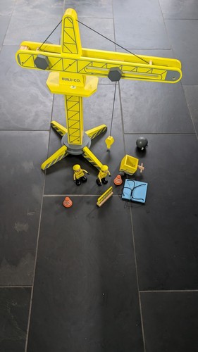 Little town wooden crane - little,