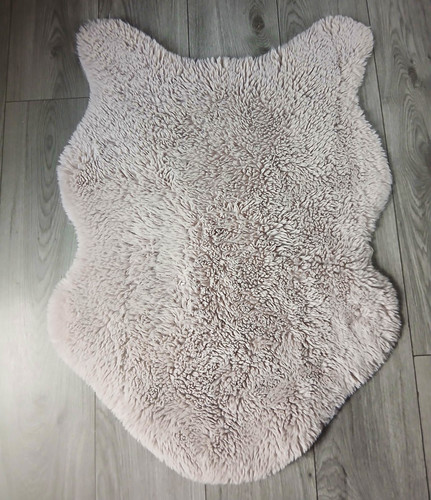 Grey faux fur animal skin - grey,