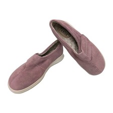 Hotter Wrap Leather Slippers Size 5 Standard Fit Used Once Dark Rose Pink VGC 