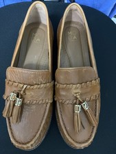 MODA IN PELLE ESPELETTE LEATHER LOAFER SIZE 7 TAN £79.50 NEW NEED A POLISH £8