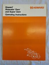 GENUINE ORIGINAL – NEW - HOWARD GEM and SUPER GEM OPERATING INSTUCTIONS 12 PAGES