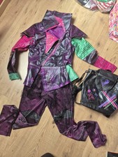 Disney Descendants Luxury Disney Store Mal Fancy Dress Costume Age 11-12 +bag