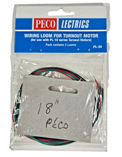 Peco Lectrics Model PL-34 Wiring Set Loom For Turnouts Motors Cables Packed.