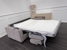 DFS Sonno 3 Seater Sofabed In Grey Microfibre Electric Power Pull Out