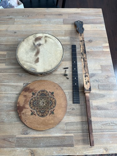 Vintage antique string banjo - 4-string,