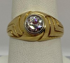 18k Two Tone Gypsy Set .76ctw