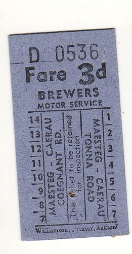 Bus tram ticket brewers - /,