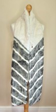 Urbancode London Faux Fur Shawl Wrap Collar White Grey Soft Luxurious Long