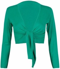 WOMENS PLAIN TIE KNOT SHRUG