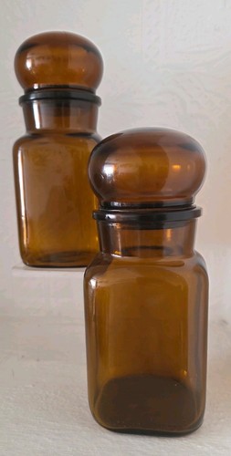 Amber glass jars - jars, vabre