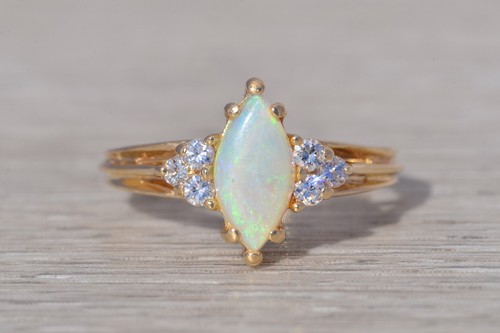 Opal and natural diamond - opal,