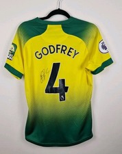 Norwich City Home Football Shirt 2019/20 Adults Small Errea Ben Godfrey Signed 