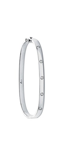 9ct white gold - white, five