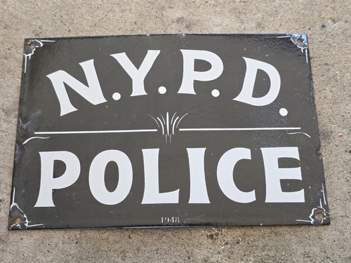 Vintage nypd police porcelain - vintage,