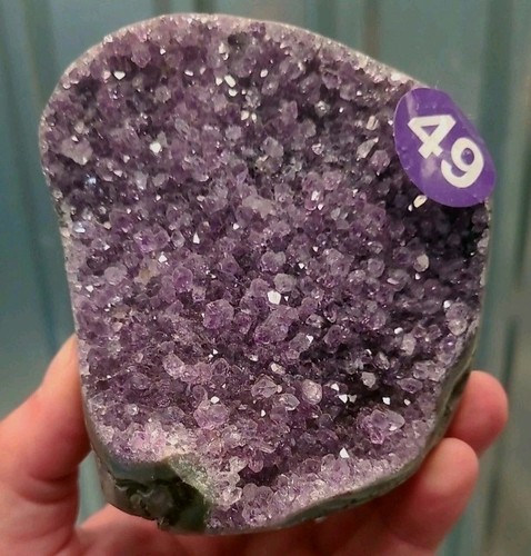 Amethyst geode cut base - geode,