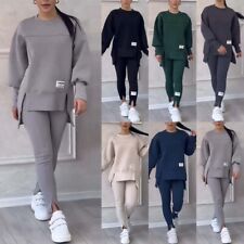 Womens Plain Oversize Baggy 2 Piece Lounge Wear Casual Set Ladies Suit Tracksuit