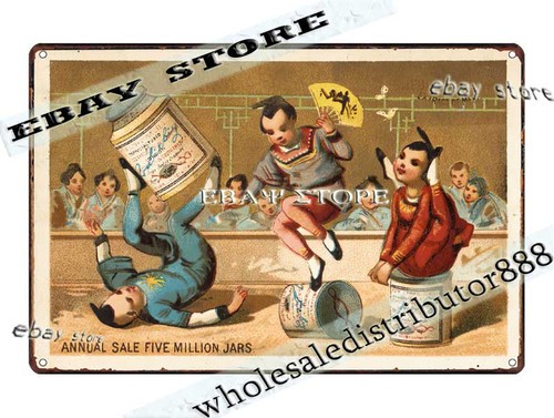 Tin sign 1890s five - 1890s, million