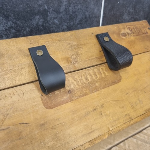 Genuine leather drawer pulls - genuine,