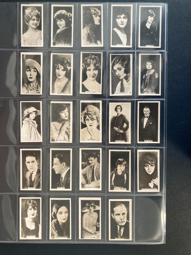 Cigarette cards cinema - cards, stars
