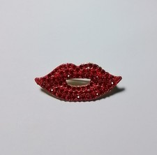Red Diamante Rhinestone Lips