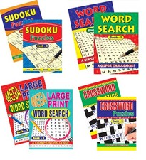 A4 Jumbo SUDOKU WORD SEARCH CROSSWORD Book Puzzles Brain Training Large Print