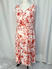 Jacques Vert Red White Floral