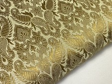Gold Metallic Faux Silk