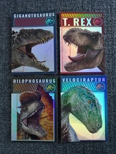 4x Jurassic World Dominion Limited Edition Holo Trading Cards Panini Park RARE