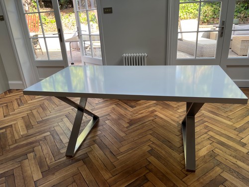 Dwell dining table white - white, gloss