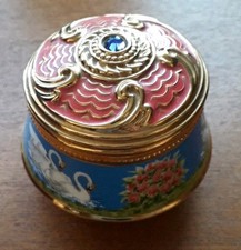 Franklin Mint House Of Faberge Porcelain Music Box “ Swan Lake “ S1 N2
