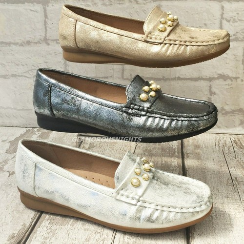 Ladies flat comfort loafer - flat,