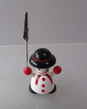 Hand Turned Wooden Snowman Coloured Painted Picture Holder