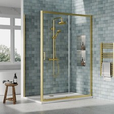 Nuie brushed brass shower - brushed,
