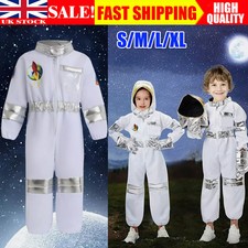 Carnival Kids Astronaut Costume Space Suit Boys Girls Fancy Cosplay Outfit -UK