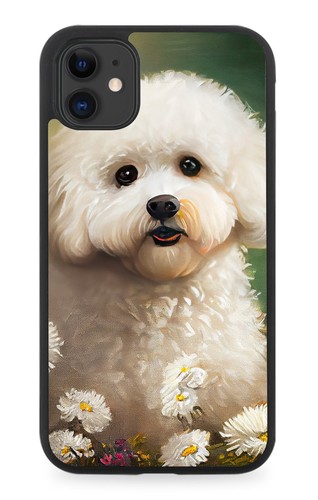 Bichon frise rubber phone - bichon,