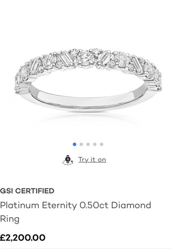 Platinum eternity 5ct - eternity, 0.5ct