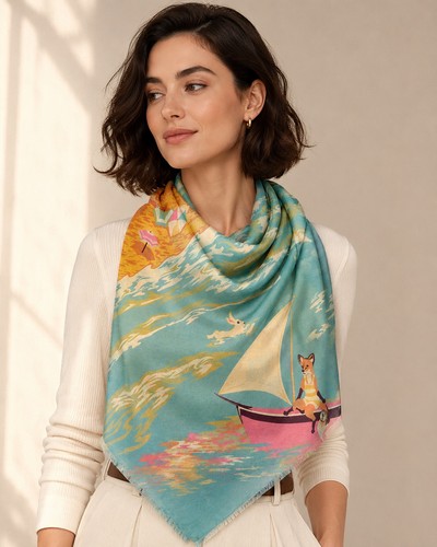 Powder promenade scarf - promenade,