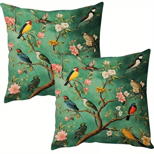 Birds a branch vintage - on,