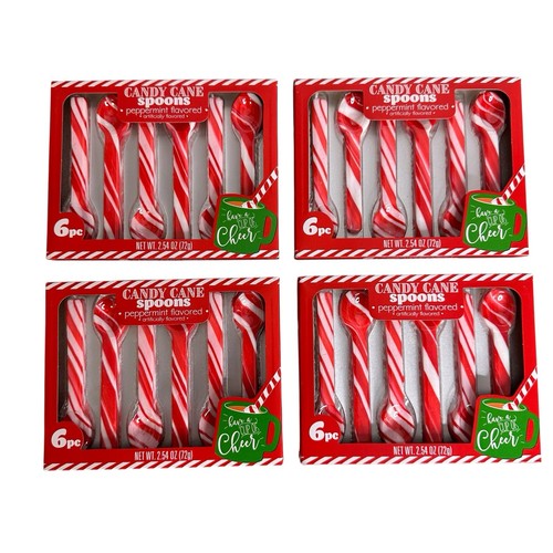Candy cane peppermint spoon - candy,