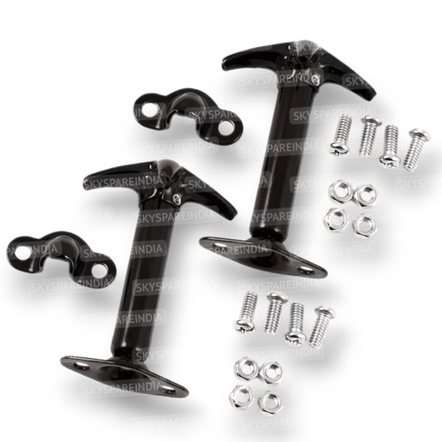 Black hood catch latch - black,