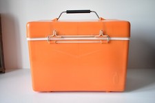 Vintage 1970's Camper Cool Box VW Orange Penguin Brand Retro Plastic (d)