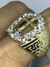 Sale GOLd 14k mens ring cross