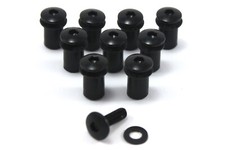 Black Motorcycle Screen Bolts Fairing Bolt Fixings & High Quality Well Nuts x 10