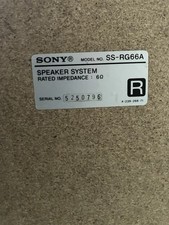Sony SS-RG66A Stereo Speakers