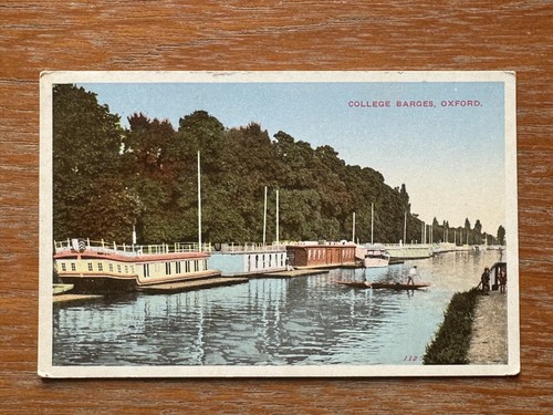 Antique oxford college - oxford, barges