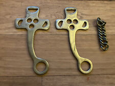 Vintage Nickel Alloy English Hackamore Cheeks And Chain Made In England