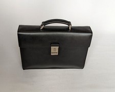 Authentic PRADA Black Leather Briefcase Bag Handbag