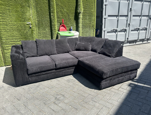 Black corded dylan sofa - black,